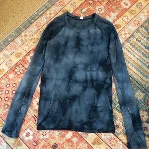 Lululemon swiftly speed marble tie dye blue